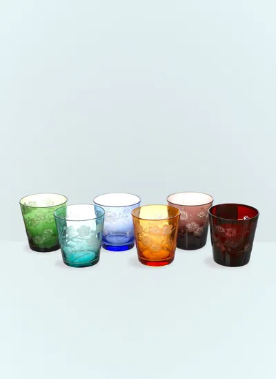 Polspotten Blossom Set Of Six Tumblers In Multi