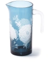 Polspotten Blue Peony Glass Pitcher In Blue