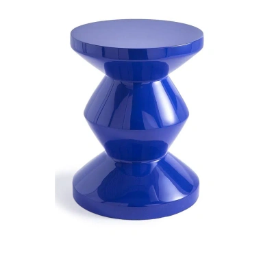 Polspotten Blue Zig Zag Stool