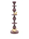Polspotten Climbing Pole Candle Holder (h37cmxw10) In Brown