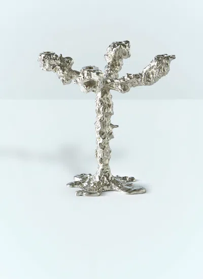 Polspotten Drip Candleholder In Silver