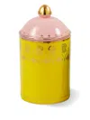 Polspotten Embellished Ceramic Storage Jar In Yellow
