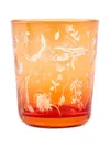 Polspotten Flower-engraved Tumblers In Orange