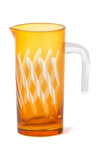 Polspotten Glass Pitcher In Orange