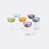 Polspotten Multicolour Peony Coupe Glass Set In Multicolor