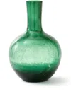 POLSPOTTEN GREEN LARGE BALL BODY GLASS VASE