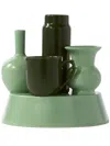 Polspotten Hong Kong Porcelain Vase (26cm X 25cm) In Green