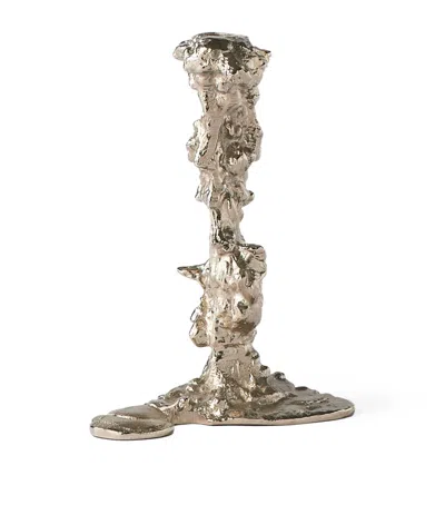 Polspotten Large Drip Candle Holder In Silver
