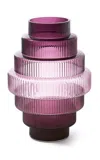 Polspotten Large Steps Glass Vase In Purple