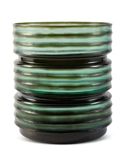 Polspotten Large Layered Vase In Green