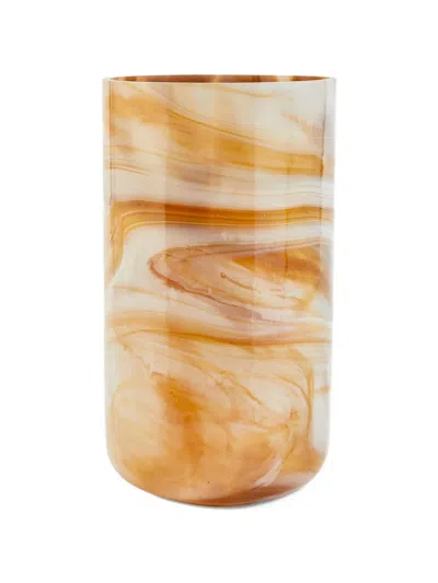 Polspotten Large Marble Glass Vase In Neutral
