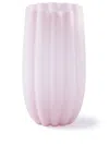 Polspotten Light Pink Large Melon Glass Vase In Pink