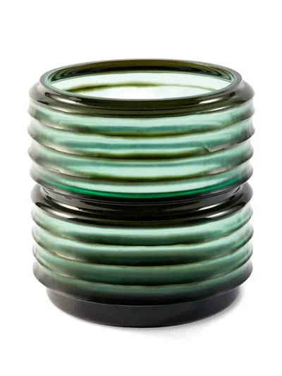 Polspotten Medium Layered Glass Vase In Green