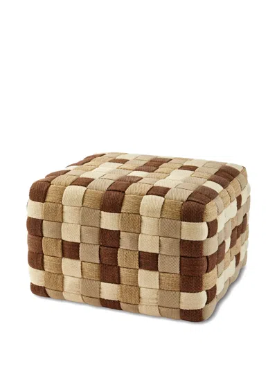 Polspotten Medium Weave Pouf Stool In Multi