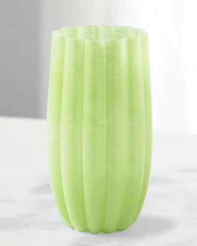 Polspotten Melon Vase - 15" In Olive Green