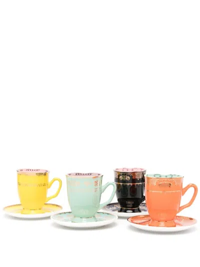 Polspotten Multicolour Grandpa High Tea Set In Grün