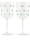 Polspotten Nob Wineglass (set Of Two) In White