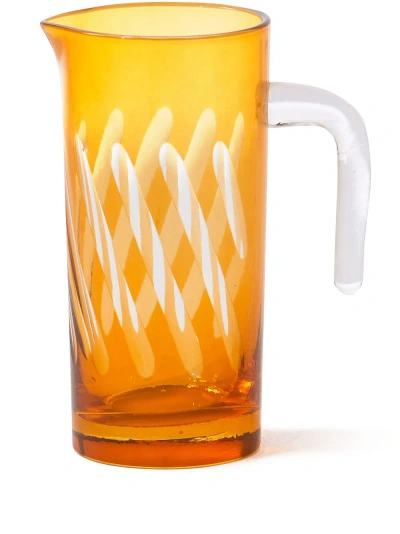 Polspotten Orange Tubular Glass Pitcher