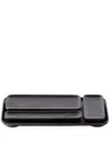 Polspotten Plankie Wood Set-of-three Trays In Black