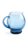 Polspotten Pum Glass Pitcher In Blue
