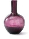 POLSPOTTEN PURPLE LARGE BALL BODY GLASS VASE