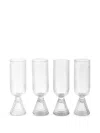Polspotten Rooftop Textured Champagne Glasses (set Of Four) In Transparent