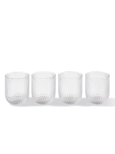 POLSPOTTEN ROOFTOP TEXTURED GLASS TUMBLER (SET OF FOUR)
