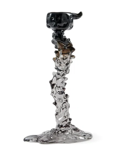 Polspotten Sculptural Candle Holder In Black