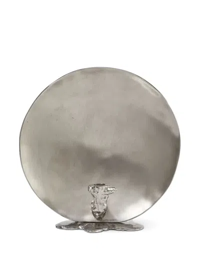 Polspotten Sculptural Candle Holder In Silver