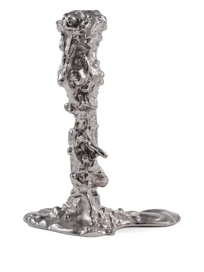 Polspotten Sculptural Candlestick Holder In Silver