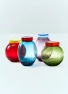 Polspotten Set Of Four Caps And Jars In Multicolour