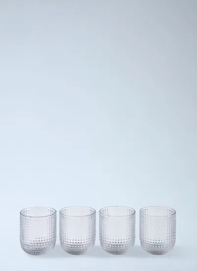 Polspotten Set Of Four Rooftop Tumblers In Transparent