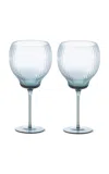 Polspotten Set-of-two Glass Wine Glasses In Blue