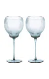 Polspotten Set-of-two Glass Wine Glasses In Purple