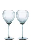 Polspotten Set-of-two Glass Wine Glasses In Light Blue