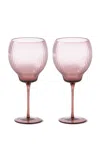 Polspotten Set-of-two Glass Wine Glasses In Purple