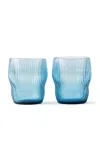Polspotten Set-of-two Pum Glass Tumblers In Light Blue