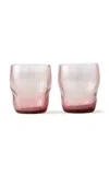 Polspotten Set-of-two Pum Glass Tumblers In Pink