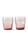 Polspotten Set-of-two Pum Glass Tumblers In Light Pink