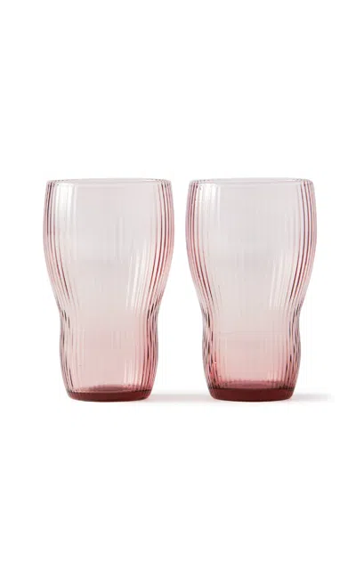 Polspotten Set-of-two Pum Glasses In Light Pink