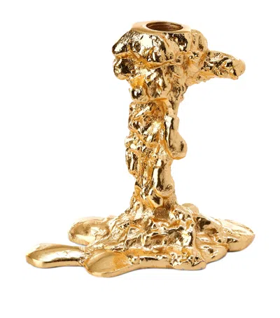 Polspotten Small Drip Candle Holder In Gold