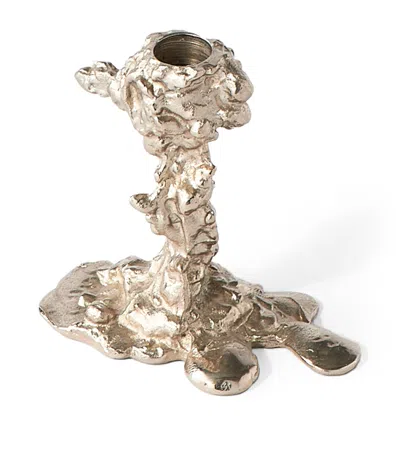Polspotten Small Drip Candle Holder In Silver