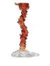 Polspotten Spiral-shaped Glass Candle Holder In Brown