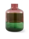 Polspotten Stacked Glass Vase In Green