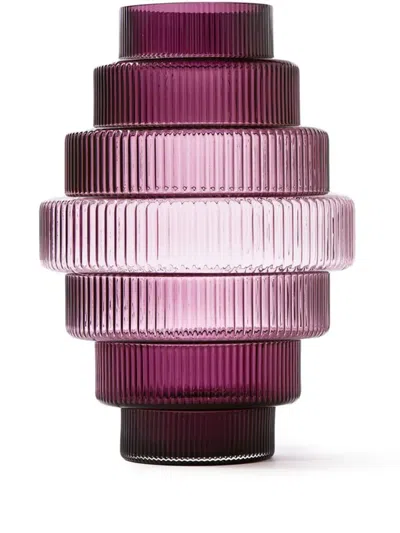 Polspotten Steps Glass Vase (30cm) In Pink