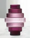 Polspotten Steps Vase - 12" In Dark Purple