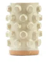 Polspotten Structure Textured Ceramic Vase In Neutral