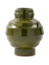 Polspotten Geometrische Sumo Vase In Green