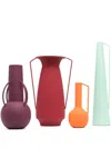 Polspotten Sunset Roman Vases (set Of 4) In Rot