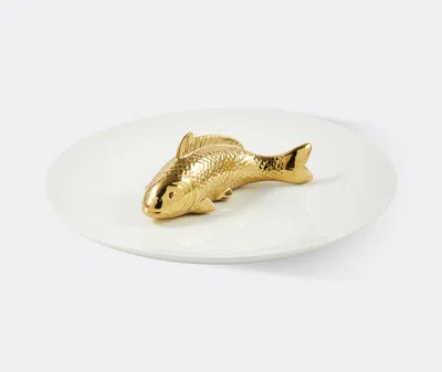 Polspotten Tableware White Uni In Gold